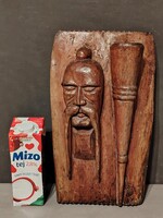 Hatalmas antik faragott  nèpi  fakép ALKUDHATÓ