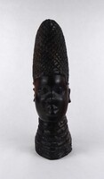 1U977 Afrikai egzotikus keményfa fafaragás ember fej 31 cm
