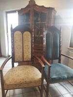 Páros art deco karos trón székek ,paliszander fából