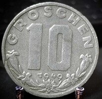 Ausztria 10 groschen, 1949 B15E5