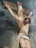 EREDETI, LENYŰGÖZŐ, Szolnoki Czinóber Miklós, HATALMAS MÉRETŰ (100x80,5)