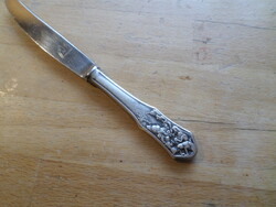 Régi Berndorf mesejelenetes ezüstözött gyermek kés 17,3 cm