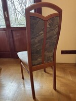 6 db kárpitozott étkezőszék (2 karfás, 4 karfa nélküli) jó állapotban