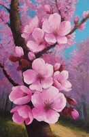Cherry blossom festmény vásznon