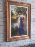 Lazar Etelka. Kalapos holgy.-105×75-kerettel