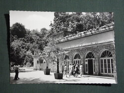Képeslap,Miskolctapolca fürdő,barlangfürdő,bejárat látkép,részlet, 1965-