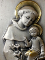 MESÉSEN SZÉP jelzett  925 -ös EZÜST DOMBORÚ KÉP KERETBEN - Art&Decoration