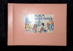 Album gyermekünkről (ÚJ) retro illusztrált fényképalbum