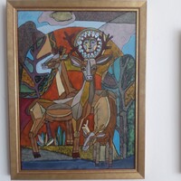 "CANTATA PROFANA" ! -JÓZSA JÁNOS TŰZZOMÁNC KÉP