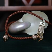 Cango Rinaldi olasz bőr nyaklánc Swarovskival