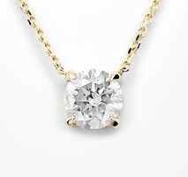 14k sárga arany nyaklánc 0.45ct gyémánttal