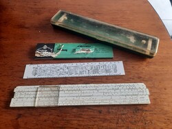 Retro eredeti Faber Castell logarléc dobozában,papirjaival.
