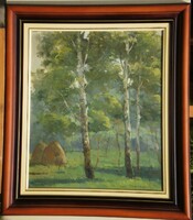 Halasi Horváth István (1904-1994) : Fák, kazlak