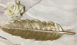 NAGY  RÉZ MADÁRTOLL FORMA TÁL/DEKORÁCIÓ! 35x10cm