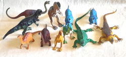 Dínó dinoszaurusz játékfigura 9db és 2db ősgyík egyben 15-30cm