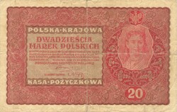 20 marek márka 1919 Lengyelország I!.széria 2.
