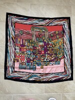Hundertwasser selyem kendő