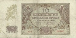 10 zloty zlotych 1940 Lengyelország 5.