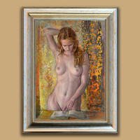 Kárpáti József: A pont - keretezve: 60x45cm - alkotás: 50x35cm - száma: KJ25-416M