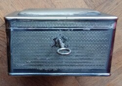 Berndorf alpakka cukordoboz eredeti kulccsal 1880-1927 közötti