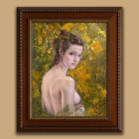 Kárpáti József: Tavaszváró 50x40 - keretezve: 60x50cm - alkotás: 50x40cm - száma: KJ25-414M