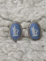 Vintage Wedgwood ezüst kámea tekerős fülbevaló