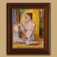 Kárpáti József: Intro - keretezve: 60x50cm - alkotás: 50x40cm - száma: KJ25-414M