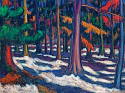 Husovszky János (1883-1961): Télutó a nagybányai parkban