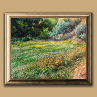 Kárpáti József: Szeptemberi rét - keretezve: 77x92cm - alkotás: 65x80cm - száma: KJ25-411M