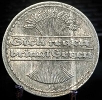 Németország 50 pfennig, 1921 "F" pénzverde – Stuttgart C02B2
