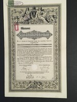 Osztrák Államadóssági Kötvény 6000 Gulden 1908.