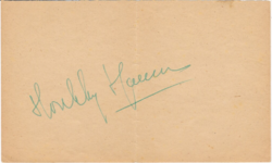 Honthy Hanna Kossuth-díjas operettprimadonna sajátkezű aláírása / autogram