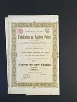 Francia-Belga Tapétagyártó Vállalat Részvény 1912.