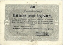 30 harmincz harminc pengő krajczárra krajcárra nem csillagos Kossuth 2.