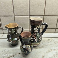 Retro kerámia váza, kancsó, Miska kancsó  eladó! Sárospataki kerámia falidísz, váza eladó