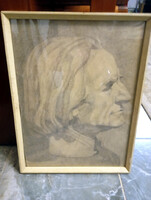 LISZT FERENC grafika keretben üveg alatt - 40 x 30  - Art&Decoration