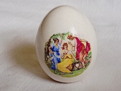 Porcelán tojás régi biskvit a három Grácia Húsvéti dekoráció