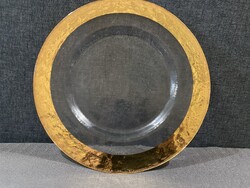 EISCH MŰVÉSZI TÁLCA , SZÉLES ARANY PEREMMEL AZ 1970-ES ÉVEKBŐL!  34cm!!!!