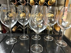 Moët & Chandon pezsgőspoharak (6db) arany koronás emblémával