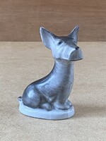 ÜLŐ FOXI KUTYA, DRASCHE PORCELÁN, RETRO DÍSZTÁRGY 8 CM