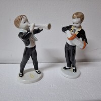Hollóházi porcelán zenészek