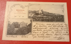 Bakócza/Futott,szép állapotú, 1901-es,szecessziós stílusu képeslap, ép bélyeggel