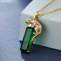 CARTIER ÁLTAL MEGÁLMODOTT PÁRDUCOS ÉKSZEREKBŐL A NYAKLÁNC.GOLD FILLED-TÖLTÖTT ARANY KRISTÁLY KŐVEL.