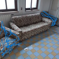 Vintage kanapé,ággyá alakítható