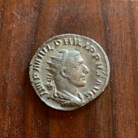 I. Philippus ezüst antoninian, AD 244-247, Roma -2,6gr, 20-22mm átmérő.
