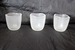 3 db vastag üveg mécsestartó