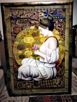 Gustave Klimt után olajfestmény 67x95 cm