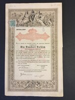 Osztrák Államadóssági Kötvény 1000 Gulden 1868.