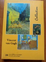 Alkudható! Vincent van Gogh 10 db képeslap tartóban,postatiszta,kinyithatós francia kiadás, 1998-ból