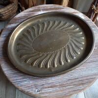 Pazar antik réz tálca (26,7x21,6x1,7 cm)